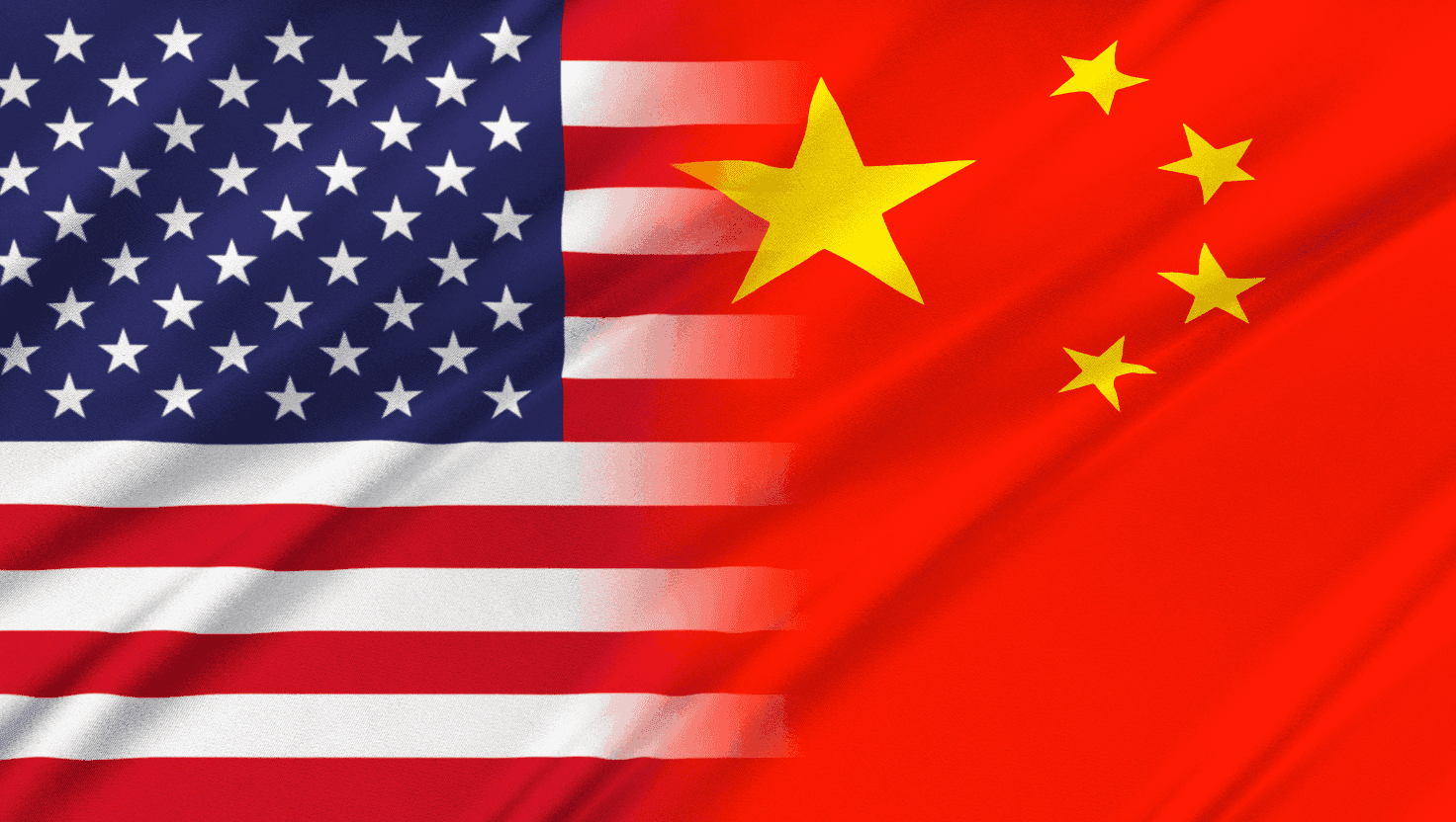 US-China Flags