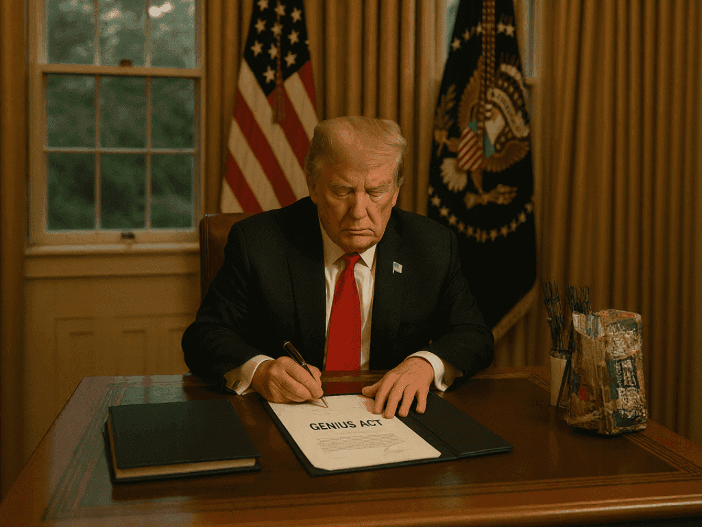 Regulatory Era for Stablecoins Begins as Trump Signs GENIUS Act