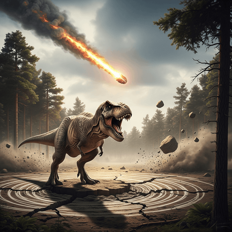 Where did scientists find proof of an earthquake after the dinosaur extinction impact?