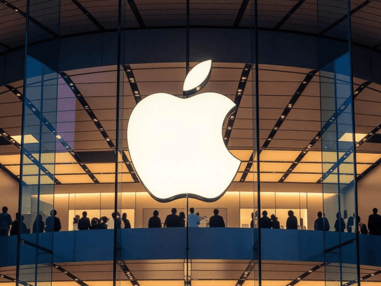 An image of Apple Inc. logo on a building for illustrative purpose.
